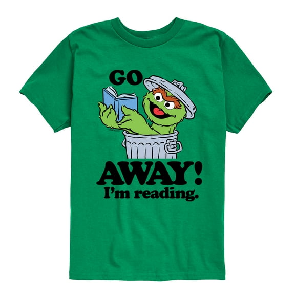 Sesame Street - Oscar Go Away Im Reading - Toddler and Youth Short Sleeve Graphic T-Shirt