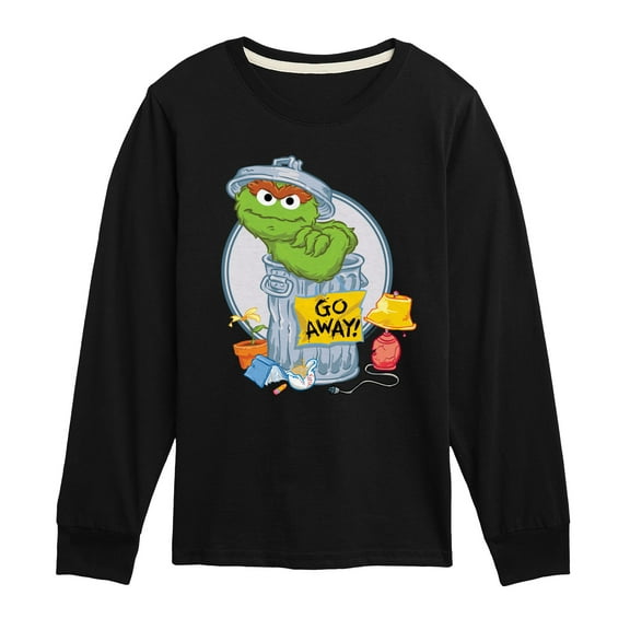 Sesame Street - Oscar Go Away - Toddler and Youth Long Sleeve T-Shirt