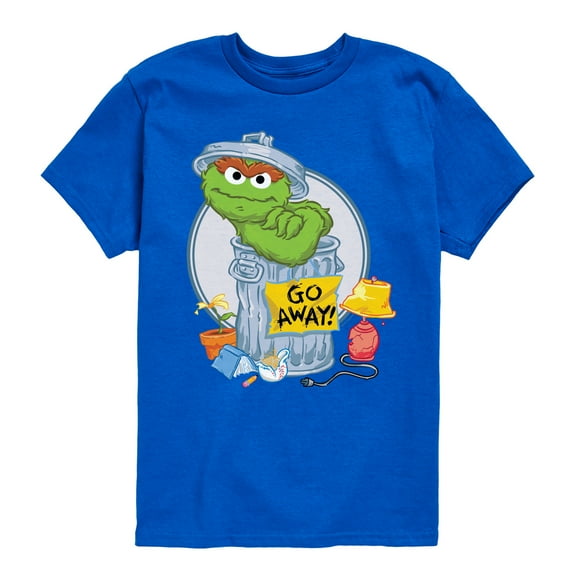 Sesame Street - Oscar Go Away - Toddler and Youth Short Sleeve Graphic T-Shirt