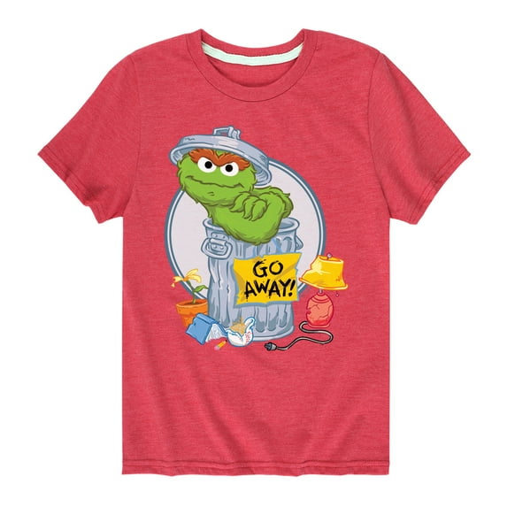 Sesame Street - Oscar Go Away - Toddler and Youth Short Sleeve Graphic T-Shirt