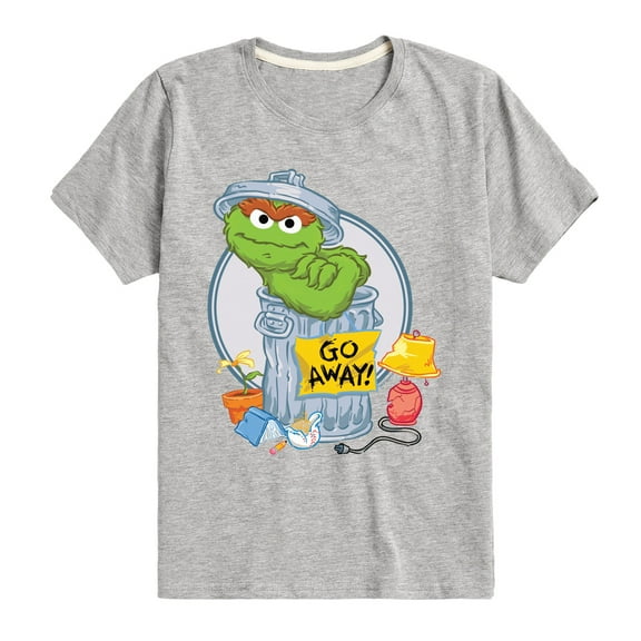 Sesame Street - Oscar Go Away - Toddler and Youth Short Sleeve Graphic T-Shirt