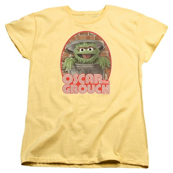 Sesame Street - Oscar Iron On - Women's Short Sleeve Shirt - Large