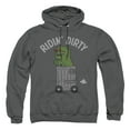 thumbnail image 1 of Sesame Street Oscar Ridin Dirty Adult Pull-Over Hoodie, Charcoal, Small, 1 of 5