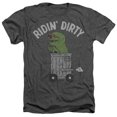 thumbnail image 1 of Sesame Street Oscar Ridin Dirty Unisex Adult Heather T Shirt, Charcoal Heather, Large, 1 of 3
