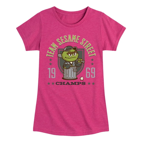Sesame Street - Oscar Team - Toddler Girls Short Sleeve Graphic T-Shirt