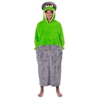 Sesame Street Oscar The Grouch Adult Wearable Hooded Blanket Sweatshirt