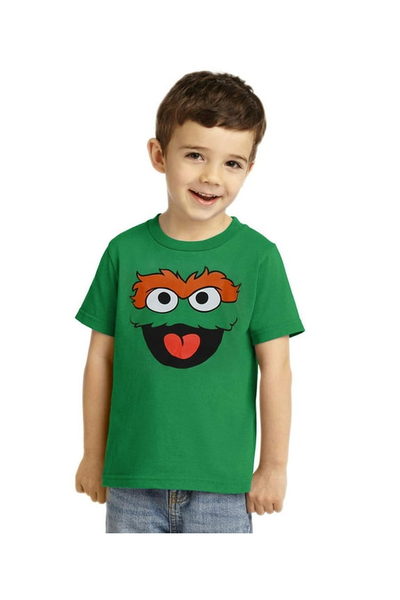 Oscar The Grouch Face Toddler T-Shirt