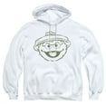 thumbnail image 1 of Sesame Street Oscar The Grouch Mono Adult Pull-Over Hoodie, White, Small, 1 of 5