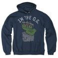 thumbnail image 1 of Sesame Street Oscar The OG Adult Pull-Over Hoodie, Navy, Medium, 1 of 5