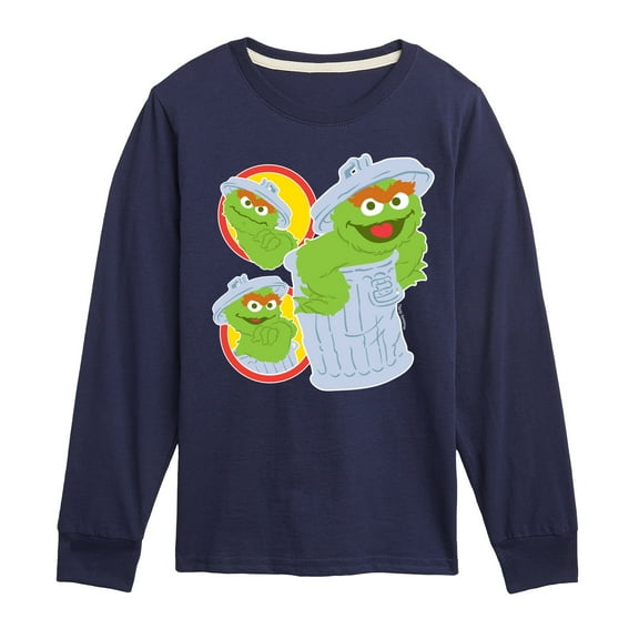 Sesame Street - Oscar Trash Can - Toddler and Youth Long Sleeve T-Shirt