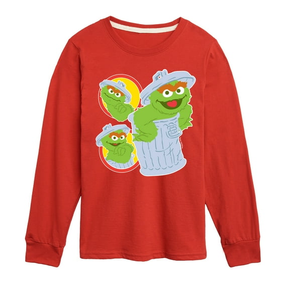 Sesame Street - Oscar Trash Can - Toddler and Youth Long Sleeve T-Shirt