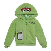 Sesame Street Cookie Monster Cozy Sherpa Zip Up Cosplay Hoodie Infant to Little Kid