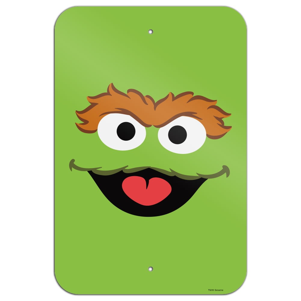 Sesame Street Oscar the Grouch Face Home Business Office Sign - Walmart.com, image size:1001x1001