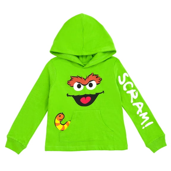 Sesame Street Oscar the Grouch Matching Family Cosplay Pullover Hoodie Infant to Toddler