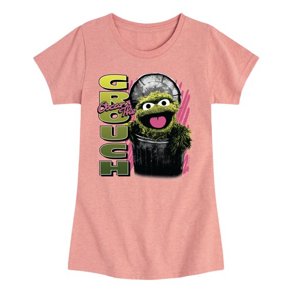 Sesame Street - Oscar the Grouch - Youth Girls Short Sleeve T-Shirt