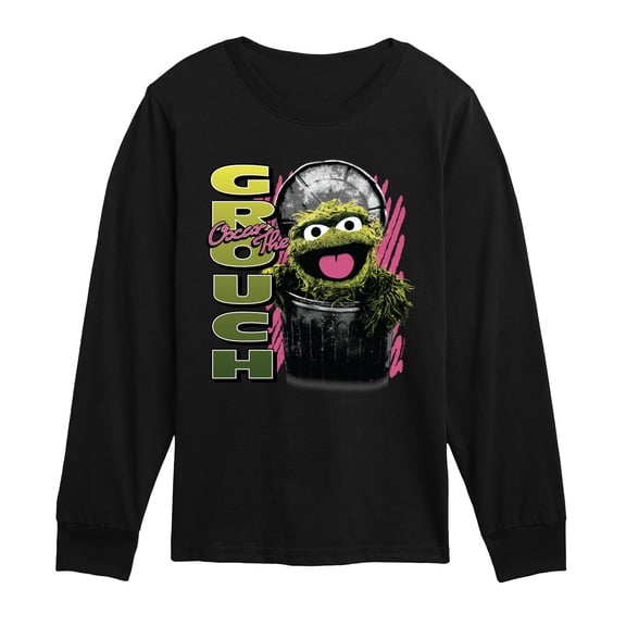 Sesame Street - Oscar the Grouch - Youth Long Sleeve Graphic T-Shirt