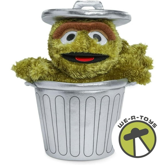 Sesame Street Oscar the Grouch in Trash Can Plush Kidrobot