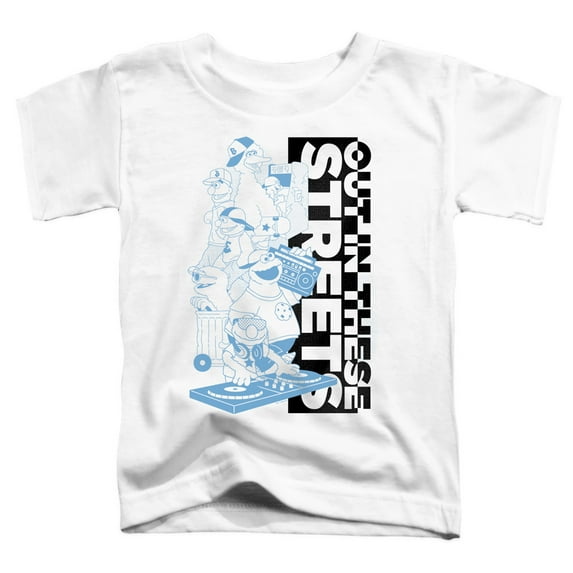 Sesame Street Out In These Streets S/S Toddler T-Shirt White