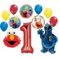 thumbnail image 1 of Sesame Street Party Supplies 1st Birthday Cookie Monster Elmo and Friends Balloon Bouquet, 1 of 10