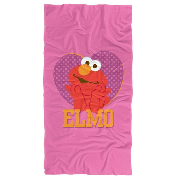 Sesame Street Patterned Elmo Heart Officially Licensed Beach Towel 30' X 60'