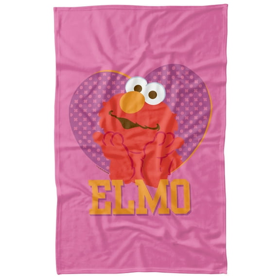 Sesame Street Patterned Elmo Heart Officially Licensed Fleece Blanket 36' x 58'