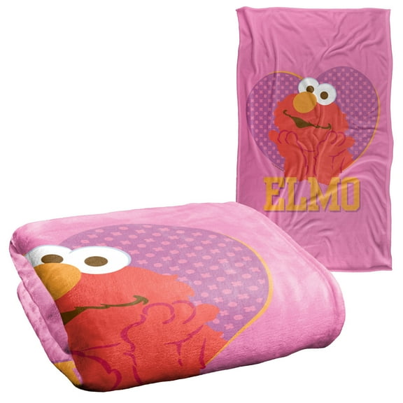 Sesame Street Patterned Elmo Heart Officially Licensed Silky Touch Super Soft Throw Blanket 36" x 58"