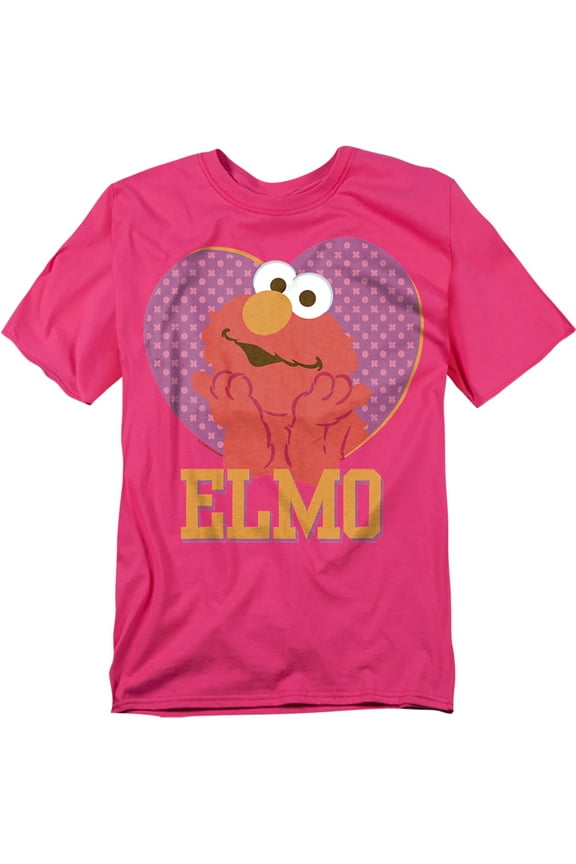 Sesame Street T-Shirt Patterned Elmo Heart Unisex Graphic Tee For Men & Women