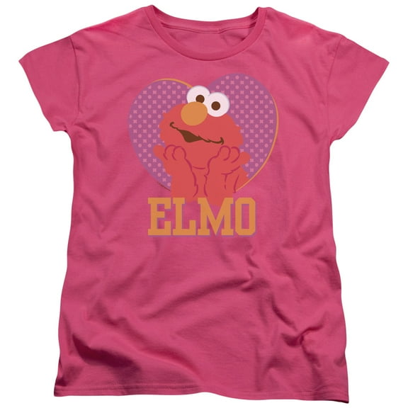 Sesame Street - Patterned Elmo Heart - Women's Short Sleeve Shirt - X-Large