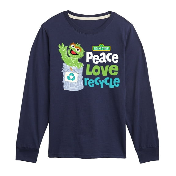 Sesame Street - Peace Love Recycle - Toddler and Youth Long Sleeve T-Shirt