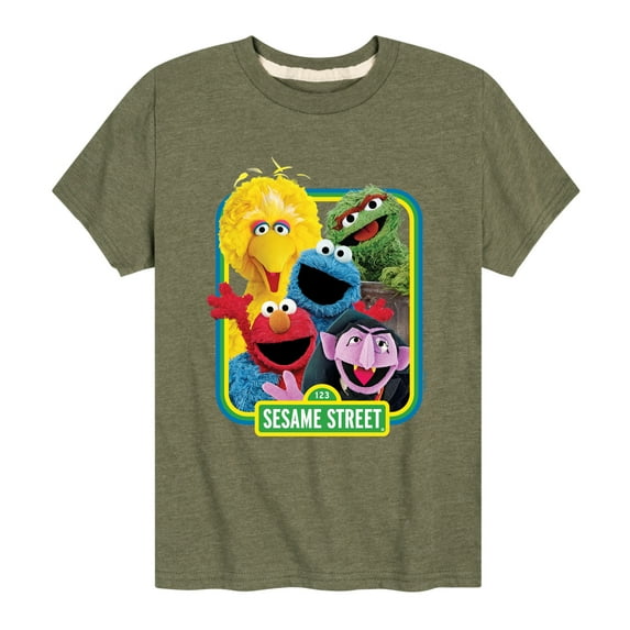 Sesame Street - Photo Elmo and Friends - Toddler and Youth Short Sleeve Graphic T-Shirt