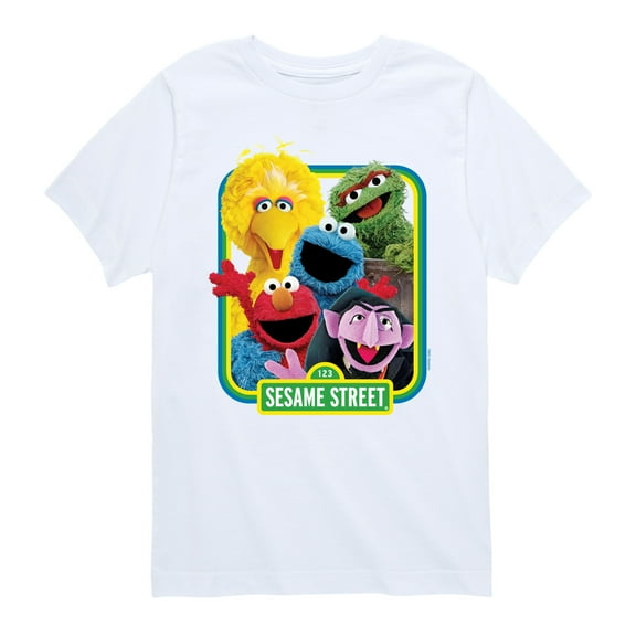 Sesame Street - Photo Elmo and Friends - Toddler and Youth Short Sleeve Graphic T-Shirt