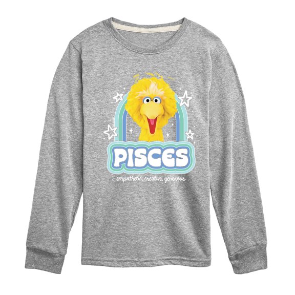 Sesame Street - Pisces Big Bird - Toddler and Youth Long Sleeve T-Shirt