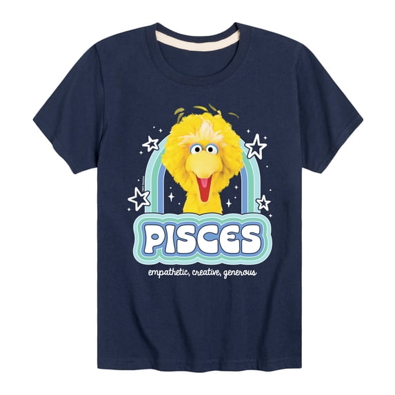 Sesame Street - Pisces Big Bird - Toddler and Youth Short Sleeve Graphic T-Shirt