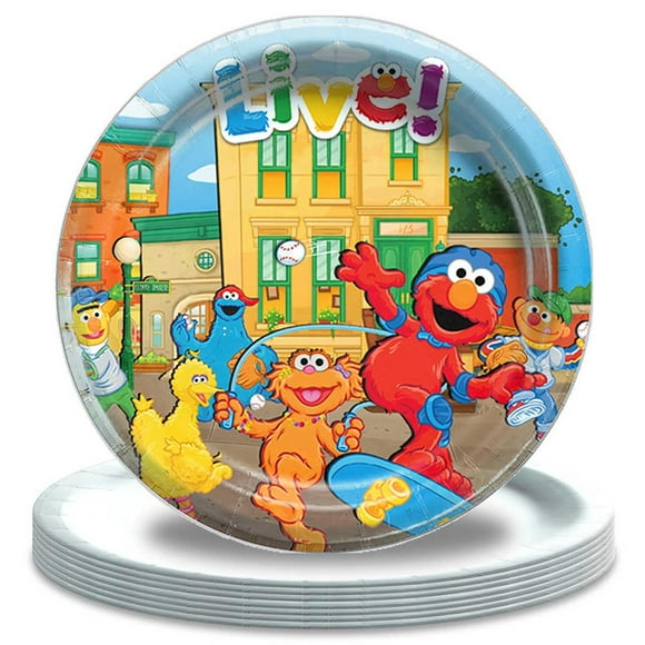 Sesame Street Paper Plates Birthday Decorations Party Supplies Tableware Disposable Dinnerware
