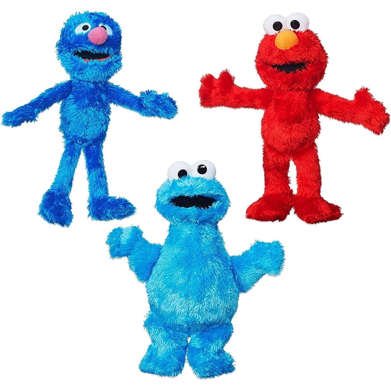 Sesame Street Plush Bundle featuring Elmo, Cookie Monster and