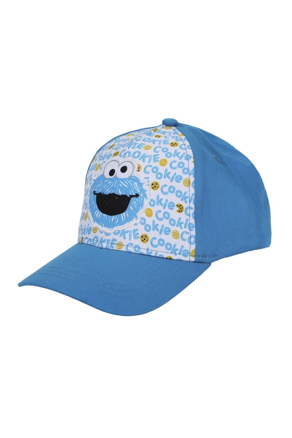 Sesame Street Plush Cookie Monster Toddlers Blue Traditional Adjustable Baseball Cap