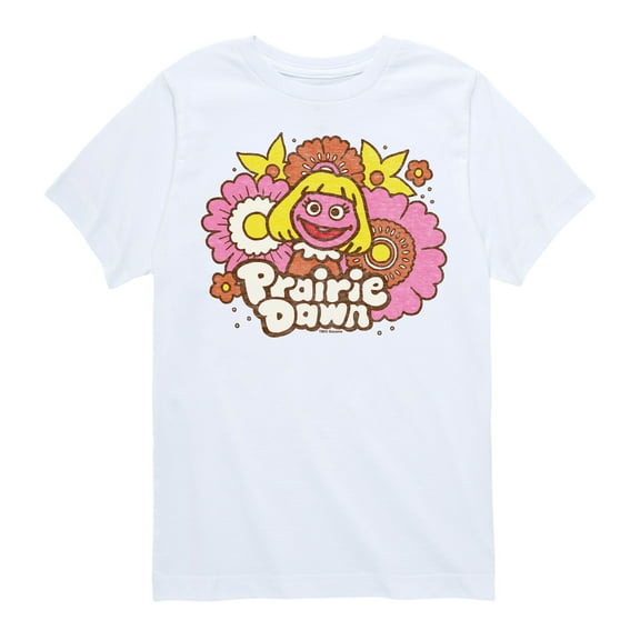 Sesame Street - Prairie Dawn Retro Flowers - Toddler and Youth Short Sleeve Graphic T-Shirt