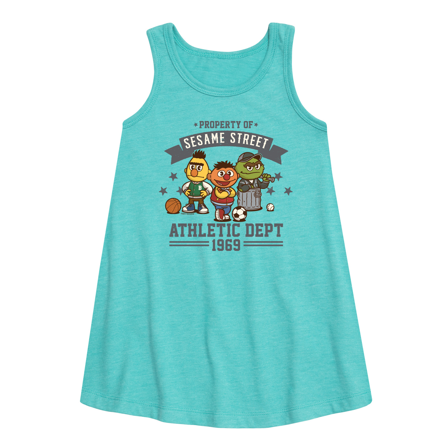 Sesame Street Property Of Athletic Department Toddler Girls Aline