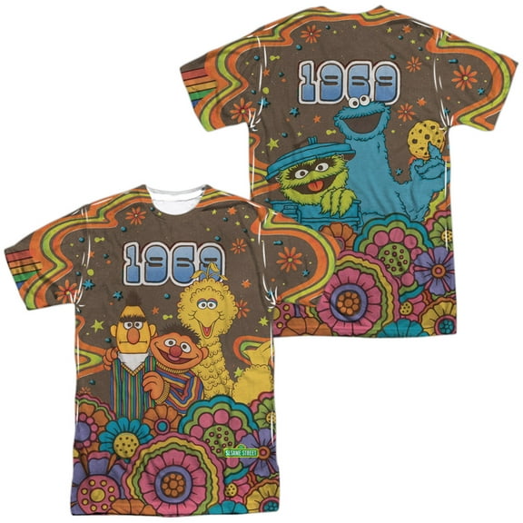 Sesame Street - Psychedelic 69 (Front/Back Print) - Short Sleeve Shirt - Small
