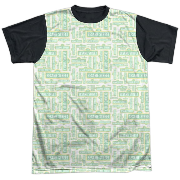Sesame Street Puzzle Pattern Unisex Adult Halloween Costume Sublimated T Shirt