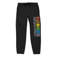 thumbnail image 1 of Sesame Street Rainbow Character Grid Adult Unisex Black Graphic Sweatpants-XS, 1 of 1