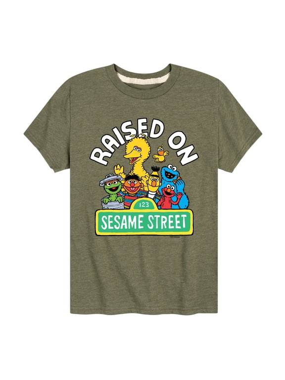 - Raised On Sesame Street Boys' Short Sleeve Graphic T-Shirt