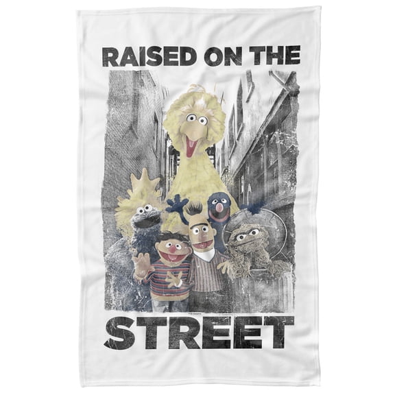 Sesame Street Raised On The Streets Officially Licensed Fleece Blanket 36' x 58'