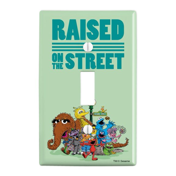 Sesame Street Raised on the Street Plastic Wall Decor Toggle Light Switch Plate Cover