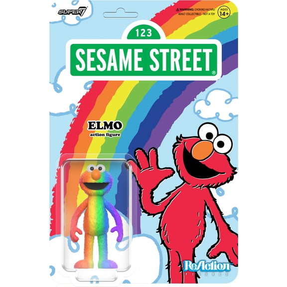 Sesame Street - ReAction Figures Exclusive - Elmo (Rainbow)