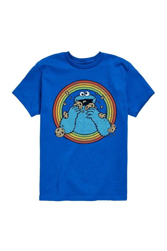 - Retro Cookie Monster - Toddler and Youth Short Sleeve Graphic T-Shirt