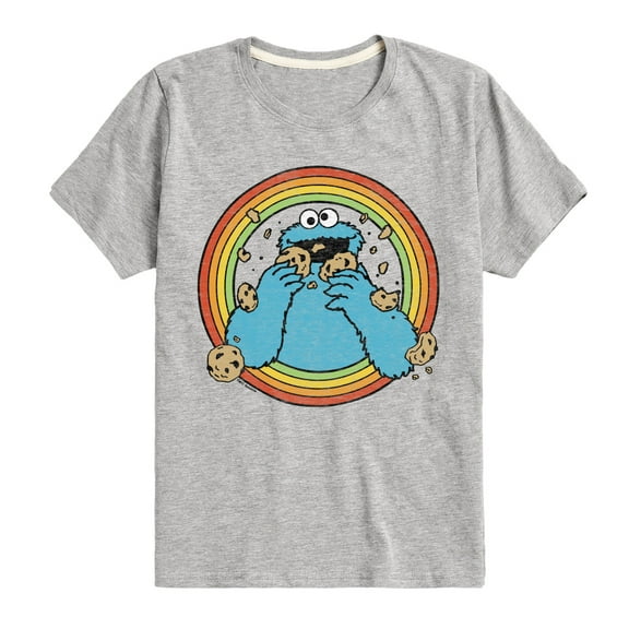 Sesame Street - Retro Cookie Monster - Toddler and Youth Short Sleeve Graphic T-Shirt