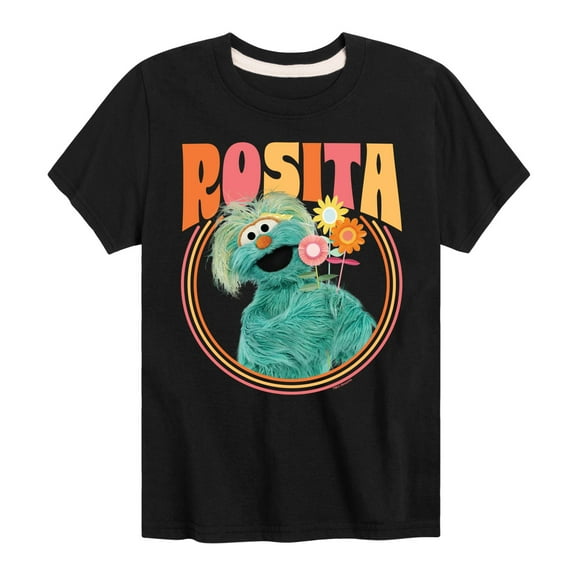 Sesame Street - Rosita With Flowers - Toddler and Youth Short Sleeve Graphic T-Shirt