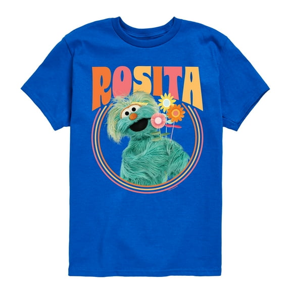 Sesame Street - Rosita With Flowers - Toddler and Youth Short Sleeve Graphic T-Shirt