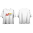 thumbnail image 1 of Sesame Street Run Elmo Juniors White Crop T-shirt-2XL, 1 of 4